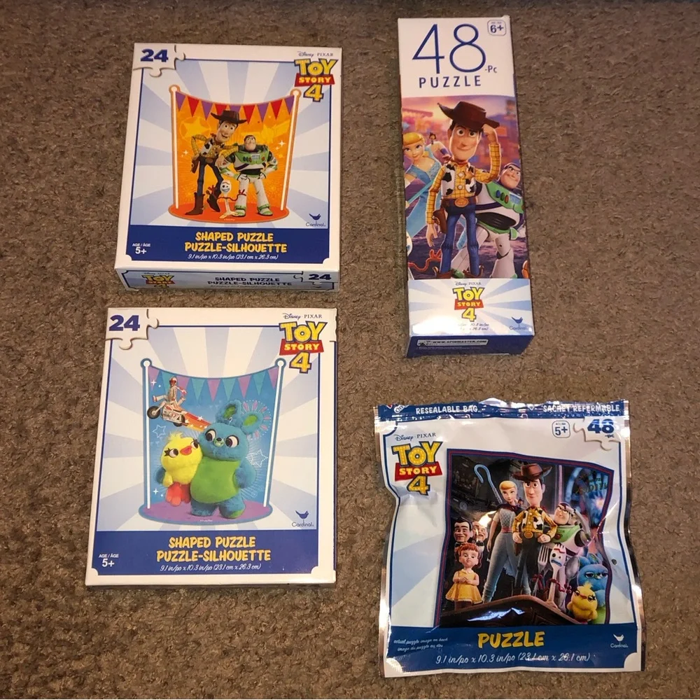 Disney Toy Story 4 Puzzle Lot, Includes 4 puzzles - all pieces included